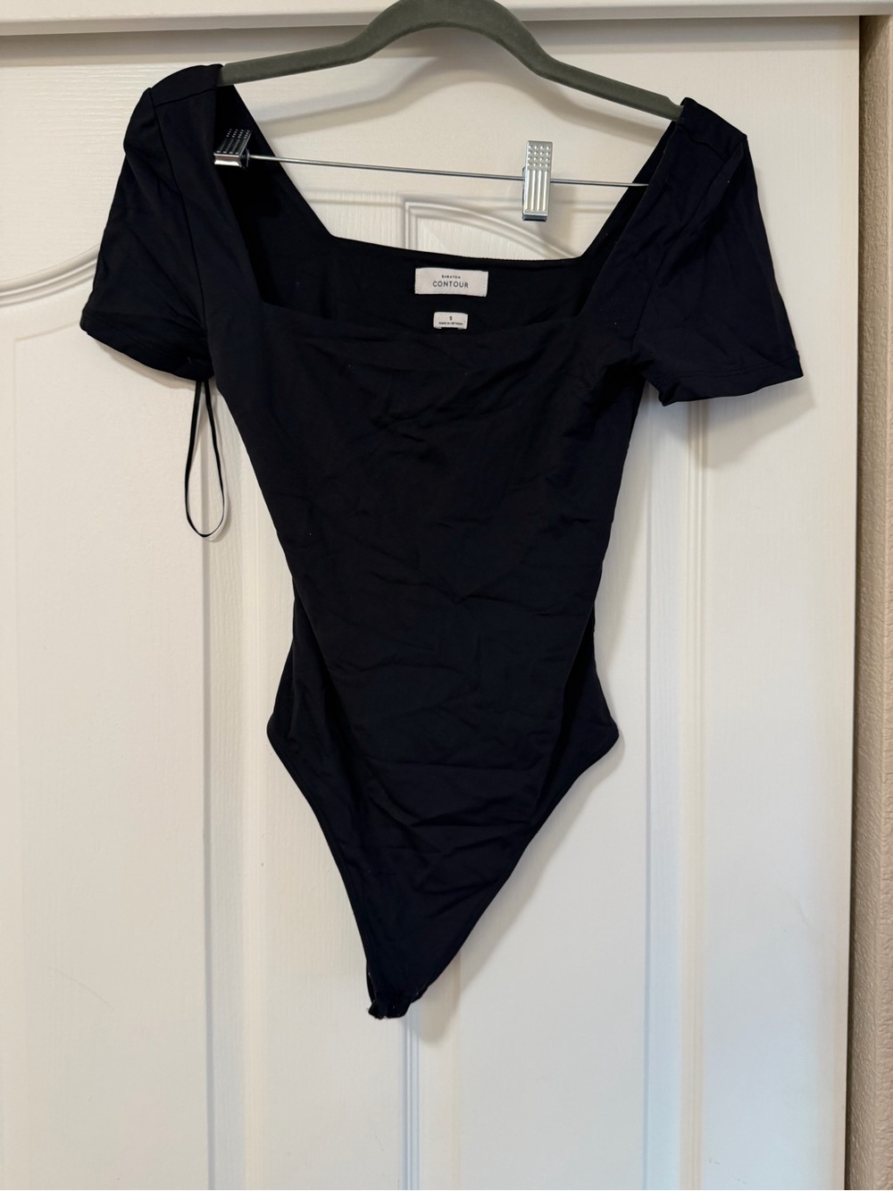 Babaton Black Contour Square-Neck Bodysuit